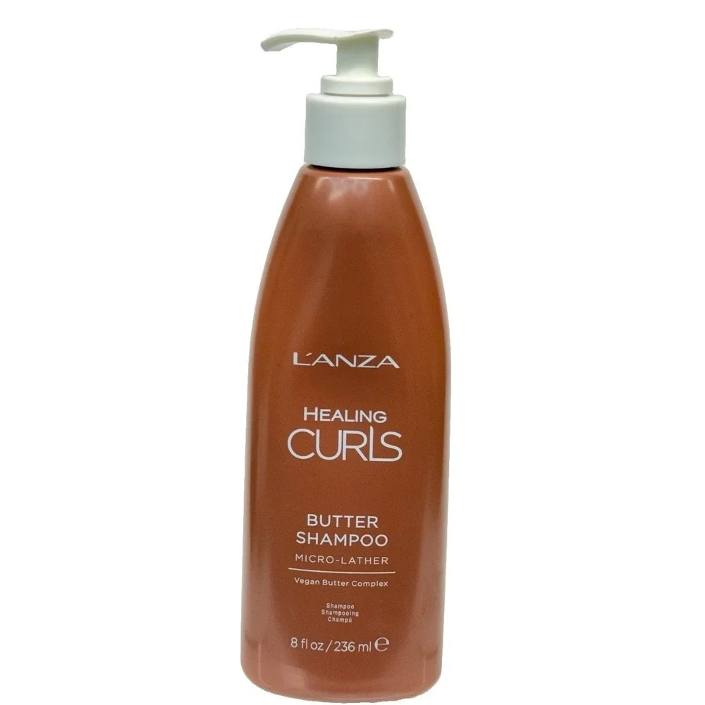Lanza Healing Curl Butter Shampoo 8 oz Vegan Curls Curly Hair